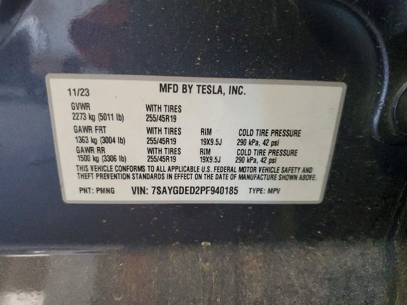Продажа на аукционе авто 2023 Tesla Model Y, vin: 7SAYGDED2PF940185, номер лота: 55645986