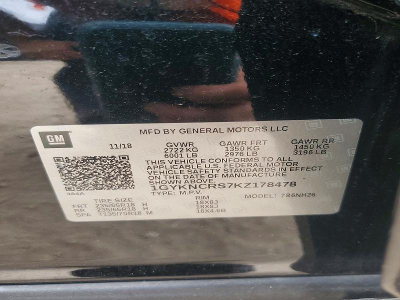 Aukcja sprzedaży 2019 Cadillac Xt5, vin: 1GYKNCRS7KZ178478, numer aukcji: 56325486