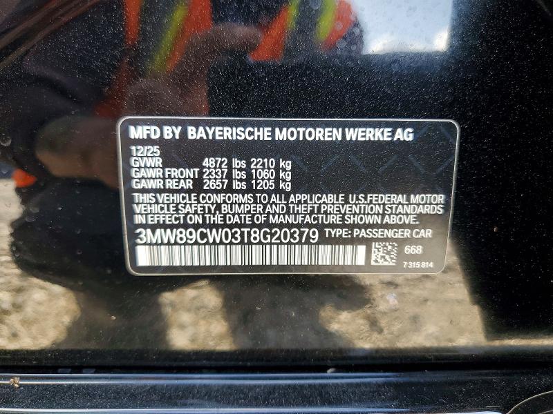 56456276 :رقم المزاد ، 3MW89CW03T8G20379 vin ، 2026 Bmw 330xi مزاد بيع