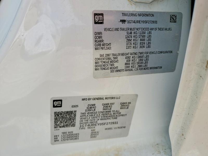 56839516 :رقم المزاد ، 1GT4UREY0SF272931 vin ، 2025 Gmc Sierra مزاد بيع