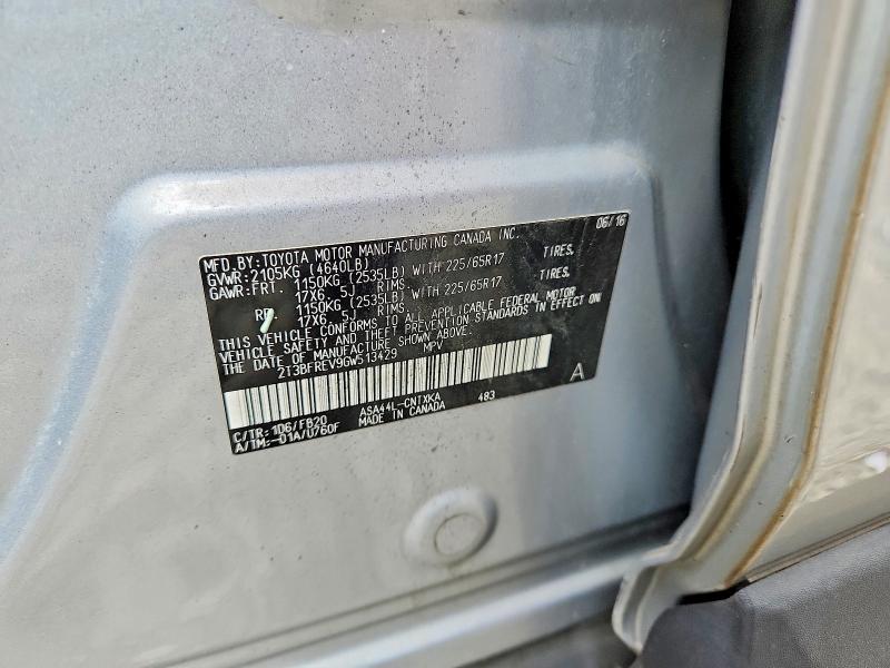 Aukcja sprzedaży 2016 Toyota Rav4, vin: 2T3BFREV9GW513429, numer aukcji: 55683466