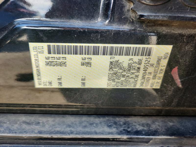 Продаж на аукціоні авто 2012 Nissan Altima, vin: 1N4AL2APXCN405525, номер лоту: 59221786