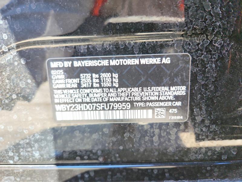 Продаж на аукціоні авто 2025 Bmw I4, vin: WBY23HD07SFU79959, номер лоту: 57082286