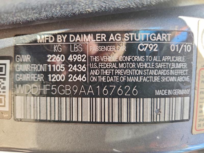 Aukcja sprzedaży 2010 Mercedes-benz E, vin: WDDHF5GB9AA167626, numer aukcji: 56819136