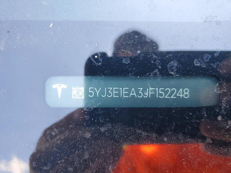 Продажа на аукционе авто 2018 Tesla Model 3, vin: 5YJ3E1EA3JF152248, номер лота: 57199596