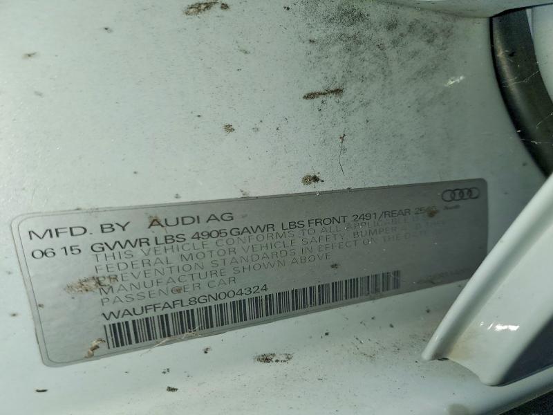 Aukcja sprzedaży 2016 Audi A4, vin: WAUFFAFL8GN004324, numer aukcji: 57001066