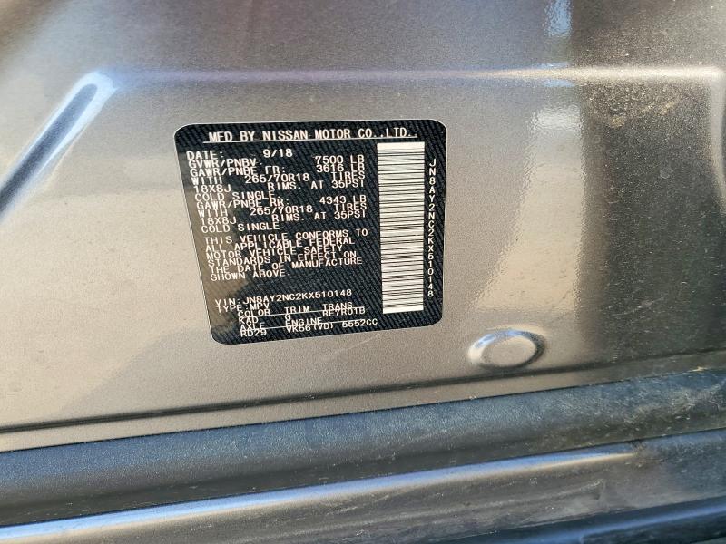 Продажа на аукционе авто 2019 Nissan Armada, vin: JN8AY2NC2KX510148, номер лота: 56828436