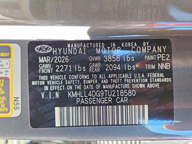 55467526 :رقم المزاد ، KMHLL4DG9TU218580 vin ، 2026 Hyundai Elantra مزاد بيع