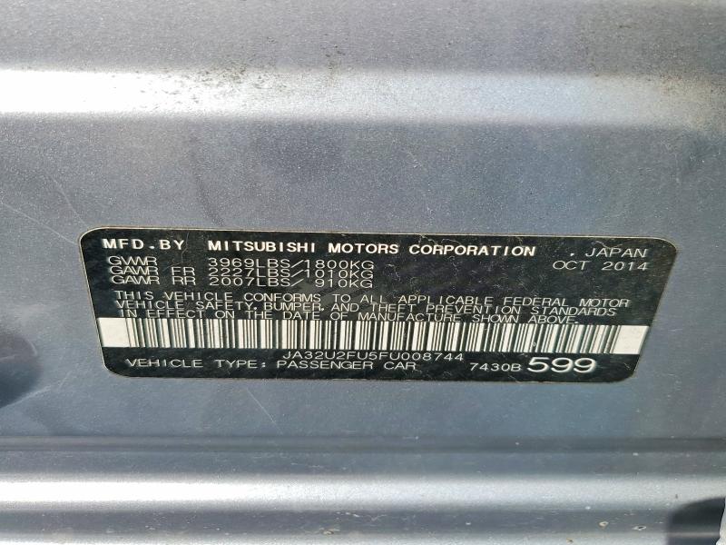 Продаж на аукціоні авто 2015 Mitsubishi Lancer, vin: JA32U2FU5FU008744, номер лоту: 57837686