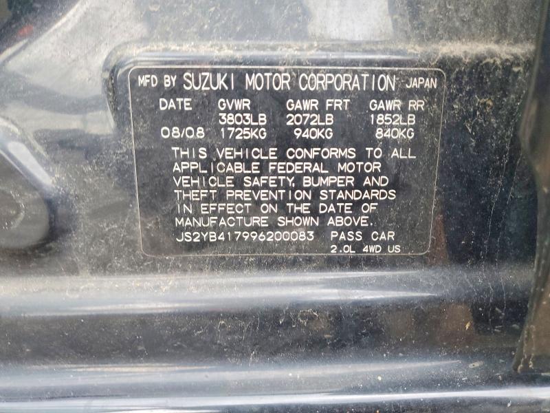 Продаж на аукціоні авто 2009 Suzuki Sx4, vin: JS2YB417996200083, номер лоту: 56894966