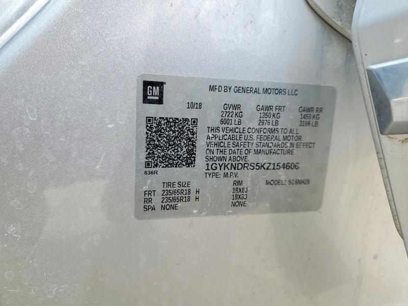 Aukcja sprzedaży 2019 Cadillac Xt5, vin: 1GYKNDRS5KZ154606, numer aukcji: 57418466