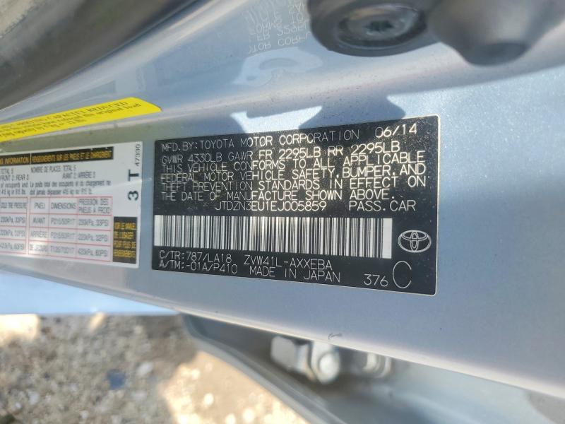 57913576 :رقم المزاد ، JTDZN3EU1EJ005859 vin ، 2014 Toyota Prius V مزاد بيع