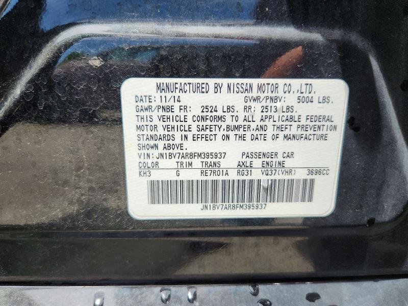 Продаж на аукціоні авто 2015 Infiniti Q50, vin: JN1BV7AR8FM395937, номер лоту: 57953076