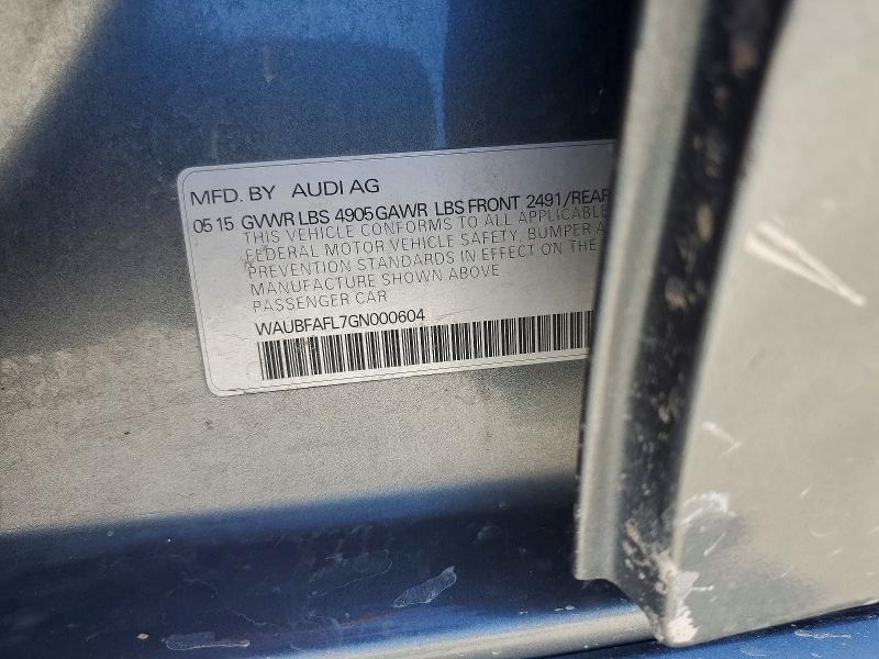 Aukcja sprzedaży 2016 Audi A4, vin: WAUBFAFL7GN000604, numer aukcji: 55740576