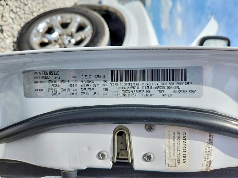 55778726 :رقم المزاد ، 1C6RR7NM9JS249038 vin ، 2018 Ram 1500 مزاد بيع