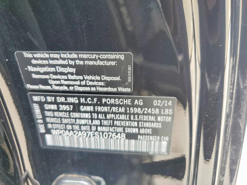 58413336 :رقم المزاد ، WP0AA2A97ES107648 vin ، 2014 Porsche 911 مزاد بيع