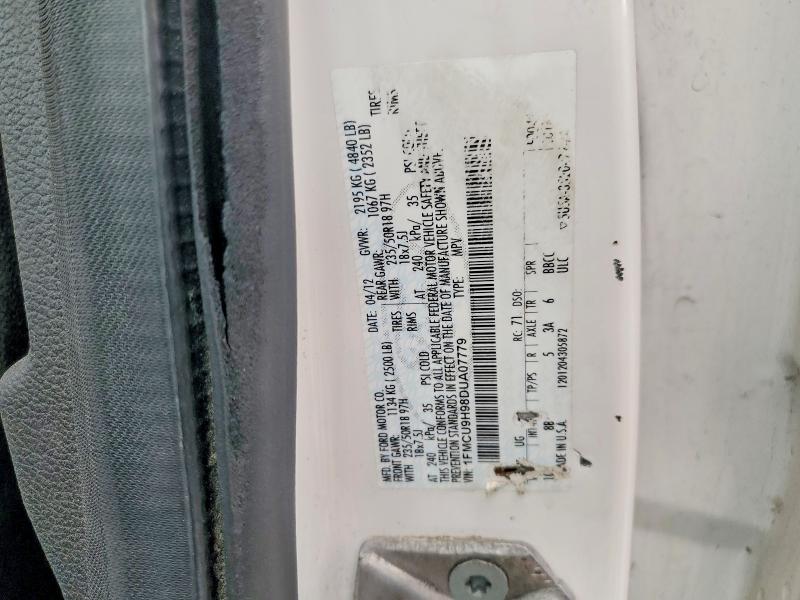 2013 Ford Escape მანქანა იყიდება აუქციონზე, vin: 1FMCU9H98DUA07779, აუქციონის ნომერი: 55932316
