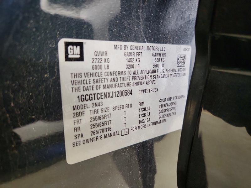 Продажа на аукционе авто 2018 Chevrolet Colorado, vin: 1GCGTCENXJ1200584, номер лота: 58603616