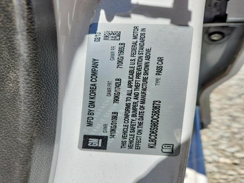 Продажа на аукционе авто 2013 Chevrolet Spark, vin: KL8CD6S98DC583673, номер лота: 57744016