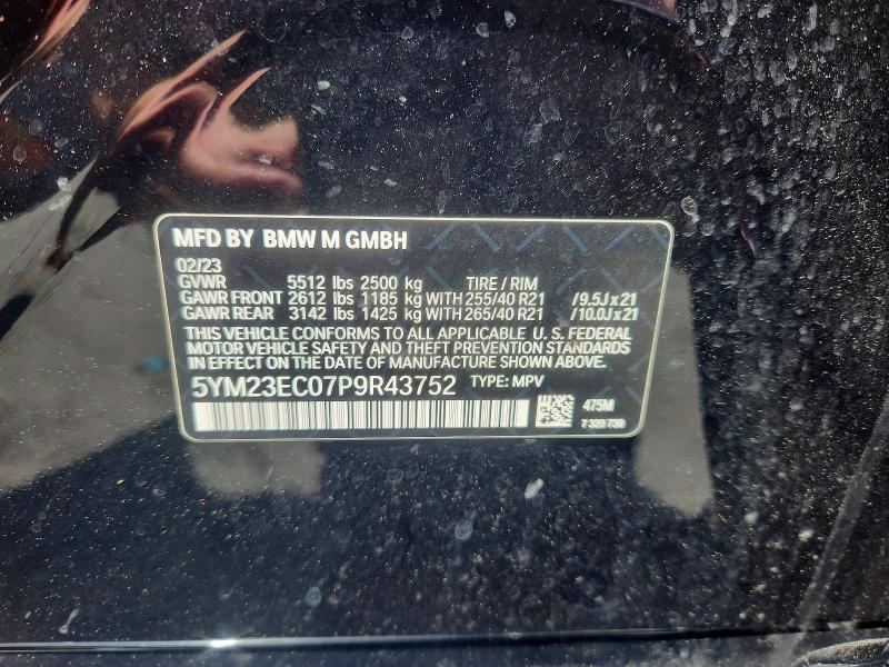 Aukcja sprzedaży 2023 Bmw X4, vin: 5YM23EC07P9R43752, numer aukcji: 58330216