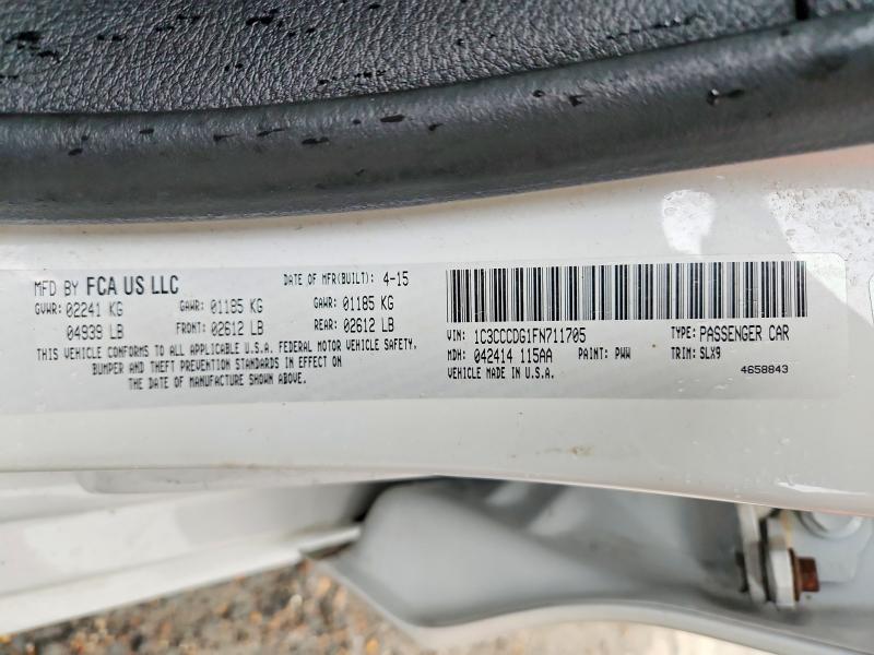 Aukcja sprzedaży 2015 Chrysler 200, vin: 1C3CCCDG1FN711705, numer aukcji: 58201476