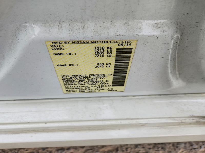 2015 Nissan Altima მანქანა იყიდება აუქციონზე, vin: 1N4AL3AP0FC145819, აუქციონის ნომერი: 58019816