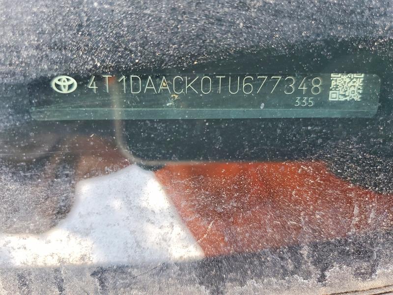 2026 Toyota Camry მანქანა იყიდება აუქციონზე, vin: 4T1DAACK0TU677348, აუქციონის ნომერი: 57279806