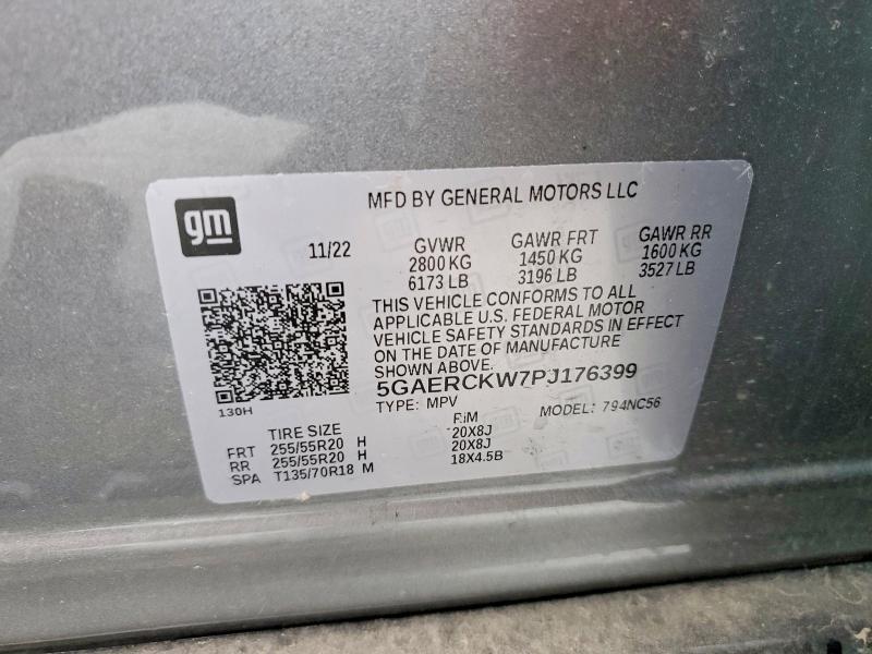 57627786 :رقم المزاد ، 5GAERCKW7PJ176399 vin ، 2023 Buick Enclave مزاد بيع