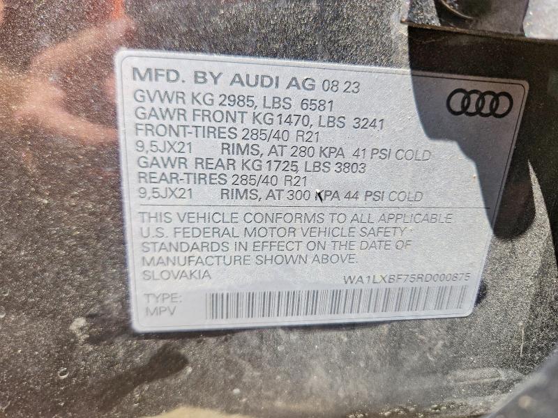 Продажа на аукционе авто 2024 Audi Q7, vin: WA1LXBF75RD000875, номер лота: 55442626