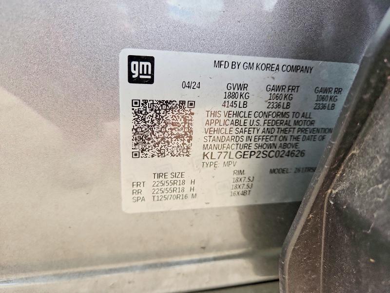 Aukcja sprzedaży 2025 Chevrolet Trax, vin: KL77LGEP2SC024626, numer aukcji: 56240466