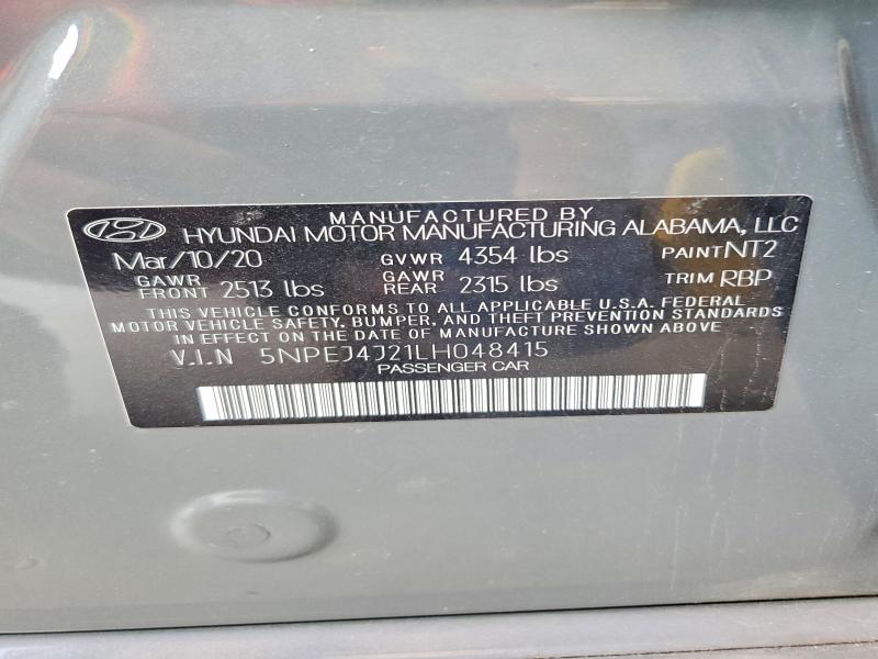Aukcja sprzedaży 2020 Hyundai Sonata, vin: 5NPEJ4J21LH048415, numer aukcji: 57300416