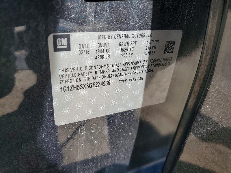Продажа на аукционе авто 2016 Chevrolet Malibu, vin: 1G1ZH5SX3GF224936, номер лота: 57147356