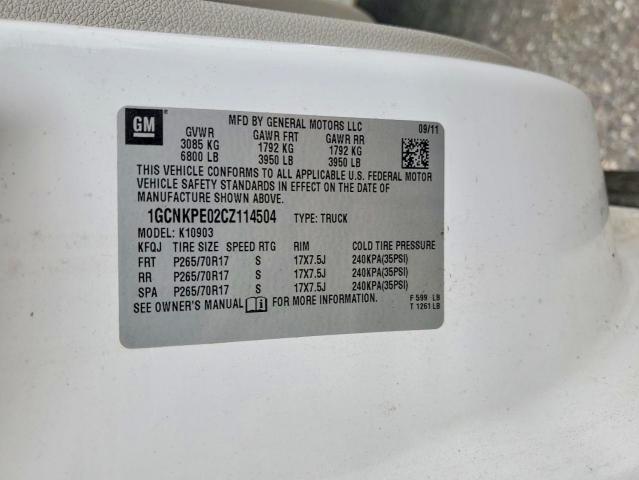 Продажа на аукционе авто 2012 Chevrolet Silverado, vin: 1GCNKPE02CZ114504, номер лота: 54101636
