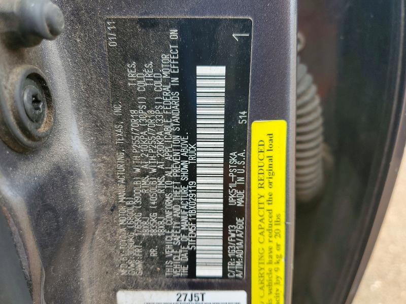 Aukcja sprzedaży 2011 Toyota Tundra, vin: 5TFEM5F11BX029119, numer aukcji: 55736326