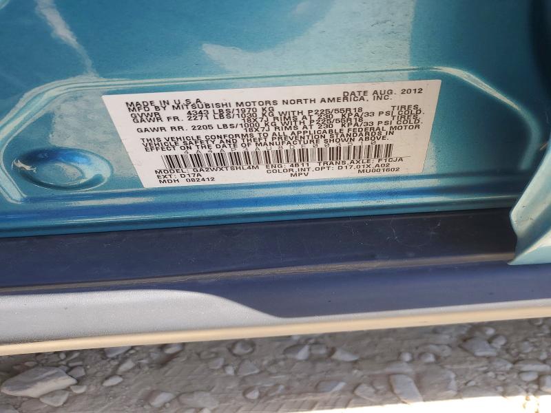 Aukcja sprzedaży 2013 Mitsubishi Outlander Sport, vin: 4A4AP3AU8DE003510, numer aukcji: 59079046