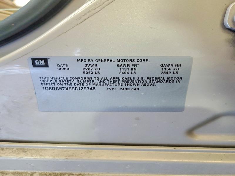 Auction sale of the 2009 Cadillac Sts, vin: 1G6DA67V990129745, lot number: 55674916
