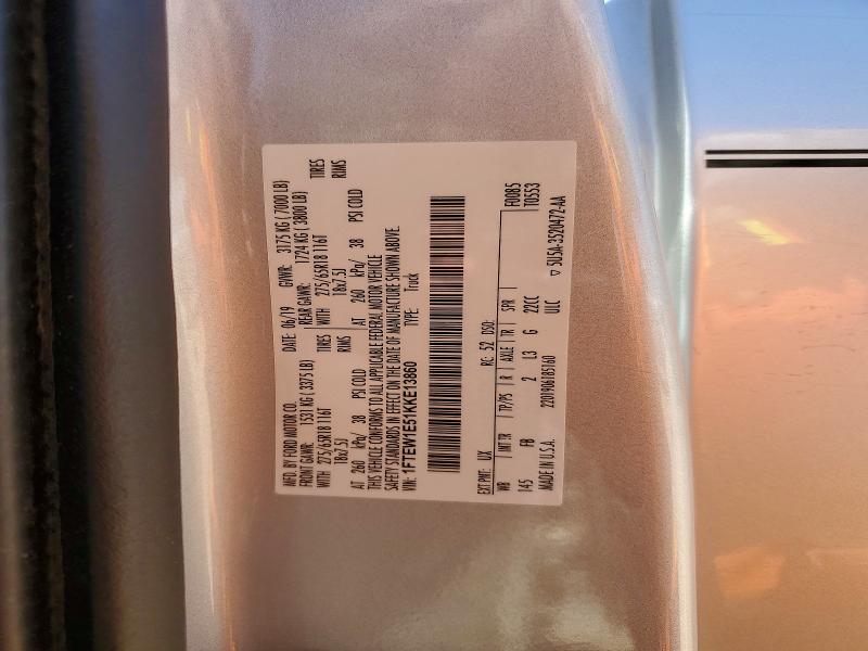 Aukcja sprzedaży 2019 Ford F150, vin: 1FTEW1E51KKE13860, numer aukcji: 57881496