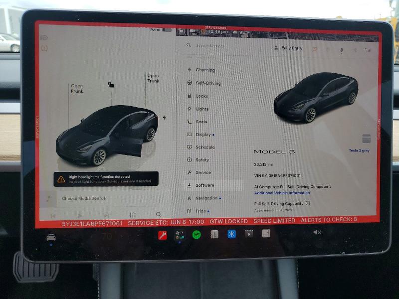 Aukcja sprzedaży 2023 Tesla Model 3, vin: 5YJ3E1EA6PF671061, numer aukcji: 56600046