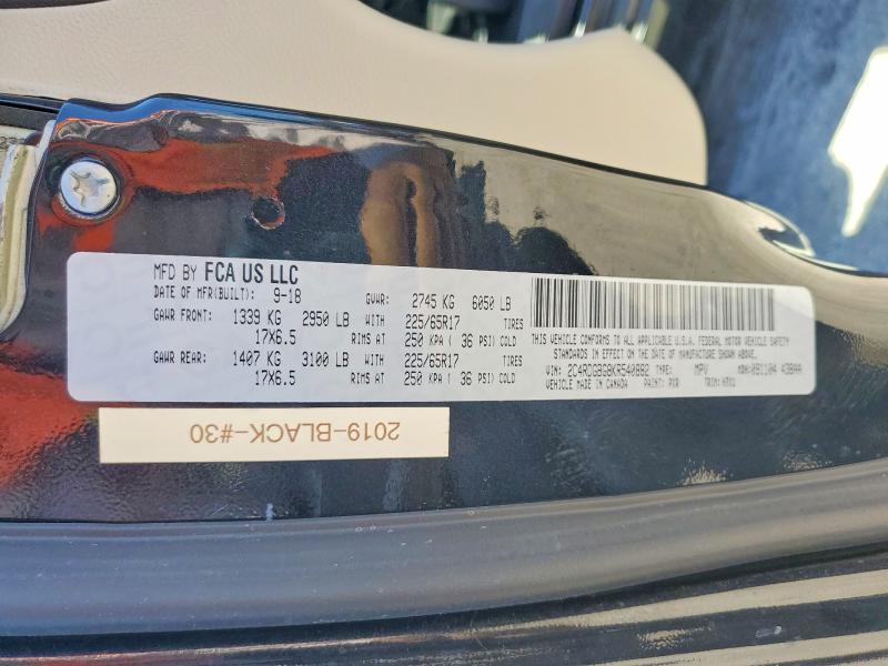 Aukcja sprzedaży 2019 Dodge Grand Caravan, vin: 2C4RDGBG8KR540882, numer aukcji: 57409806