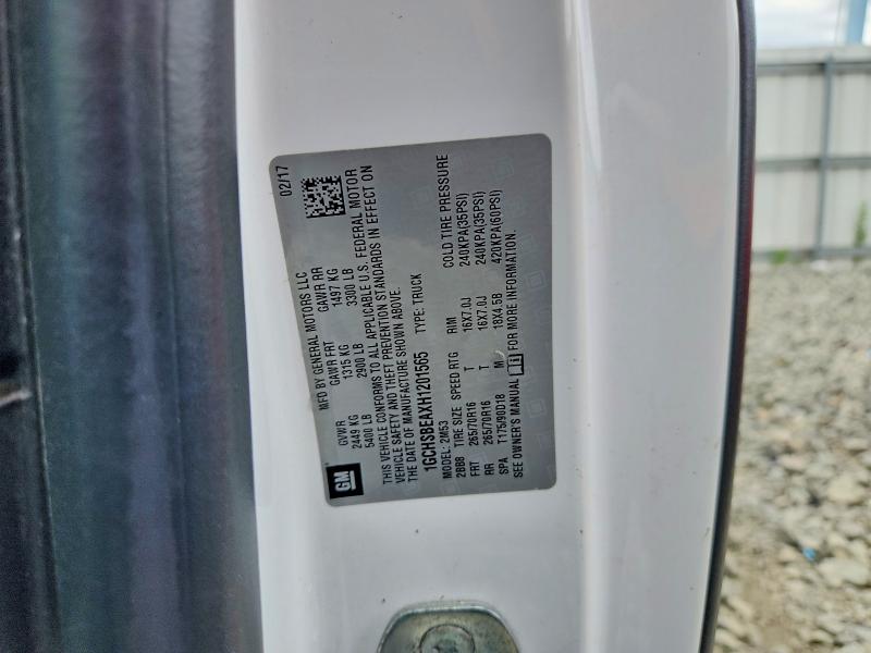 58012056 :رقم المزاد ، 1GCHSBEAXH1201565 vin ، 2017 Chevrolet Colorado مزاد بيع