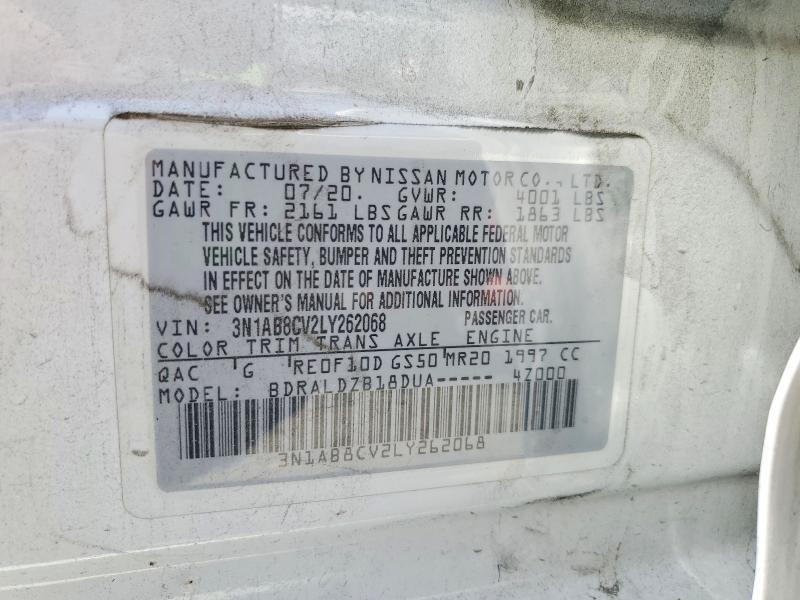 Aukcja sprzedaży 2020 Nissan Sentra, vin: 3N1AB8CV2LY262068, numer aukcji: 55184476