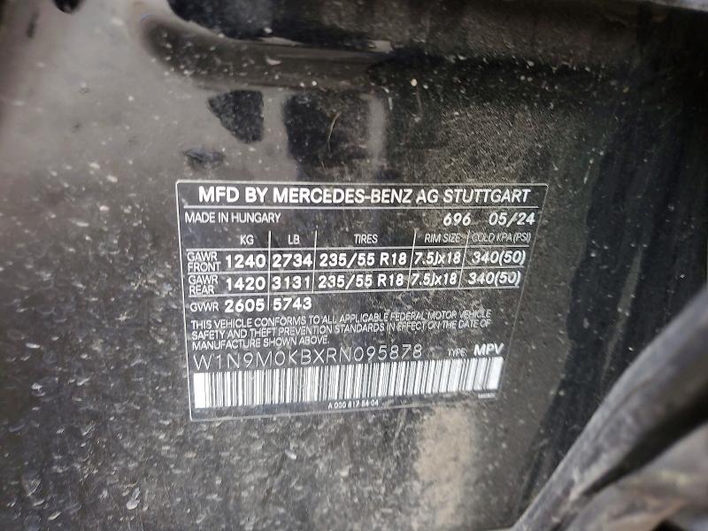 Продажа на аукционе авто 2024 Mercedes-benz Eqb, vin: W1N9M0KBXRN095878, номер лота: 41634646