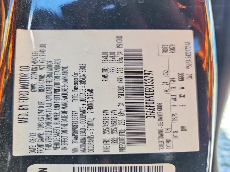 Продаж на аукціоні авто 2014 Ford Fusion, vin: 3FA6P0H90ER133797, номер лоту: 56897046