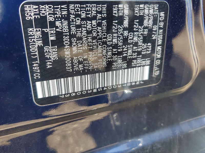 Продажа на аукционе авто 2025 Nissan Rogue, vin: JN8BT3DD4SW300837, номер лота: 58625146
