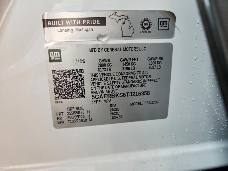 Продажа на аукционе авто 2026 Buick Enclave, vin: 5GAERBKS6TJ216358, номер лота: 56568556