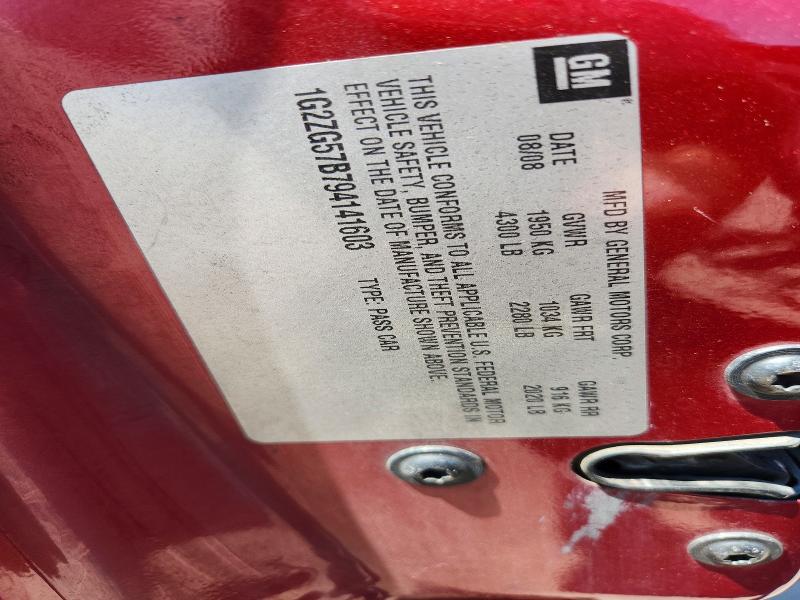 Aukcja sprzedaży 2009 Pontiac G6, vin: 1G2ZG57B794141603, numer aukcji: 57704036