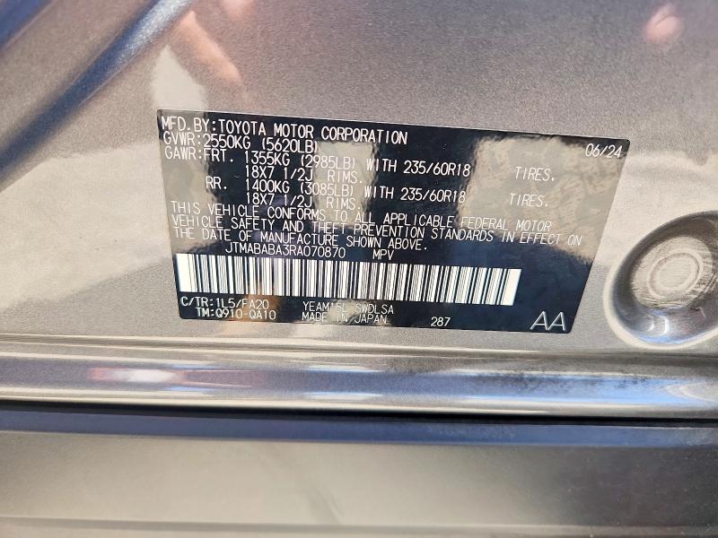 Продажа на аукционе авто 2024 Subaru Solterra, vin: JTMABABA3RA070870, номер лота: 57068456