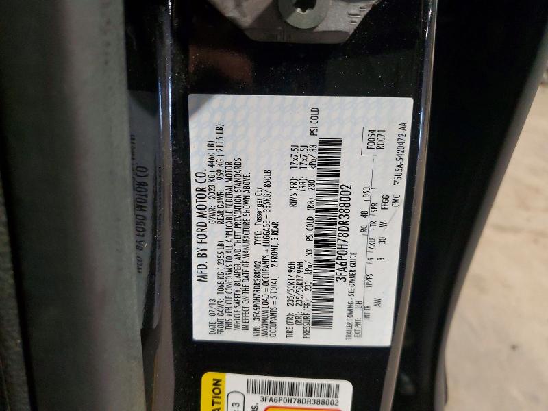 Продаж на аукціоні авто 2013 Ford Fusion, vin: 3FA6P0H78DR388002, номер лоту: 58409766