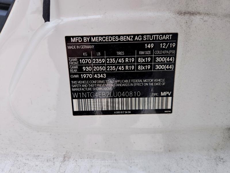Продажа на аукционе авто 2020 Mercedes-benz Gla, vin: W1NTG4EB2LU040810, номер лота: 56569066