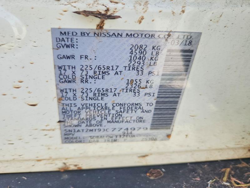 Aukcja sprzedaży 2018 Nissan Rogue, vin: 5N1AT2MT9JC774979, numer aukcji: 55873456